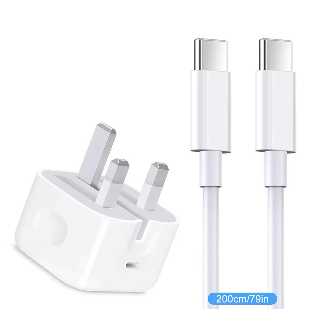 Charger With Phone Cable Mobile phone adapter 20W For iPhone 15 16  iPad 9 10 11 iPad Air 4 5  6  Type-C interface