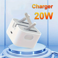 Charger With Phone Cable Mobile phone adapter 20W For iPhone 15 16  iPad 9 10 11 iPad Air 4 5  6  Type-C interface