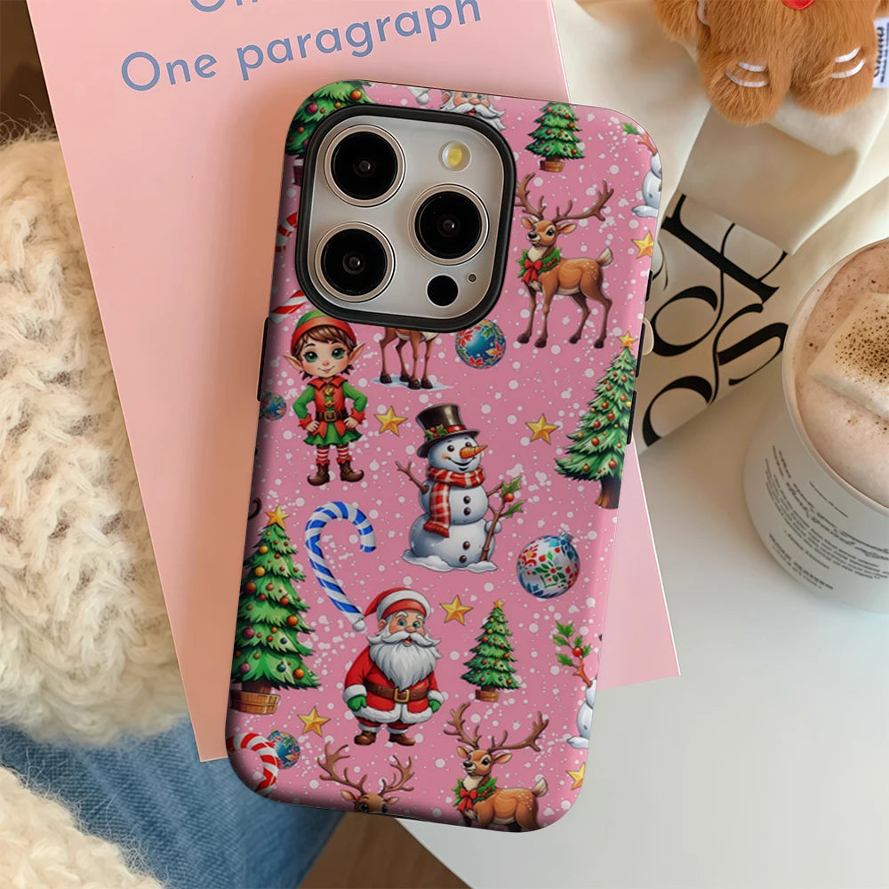 Festive Christmas IPhone17 Must-Haves Phone Case for IPhone 17 16 15 14 13 12 11 Pro Max Plus Double-layer Back Cover
