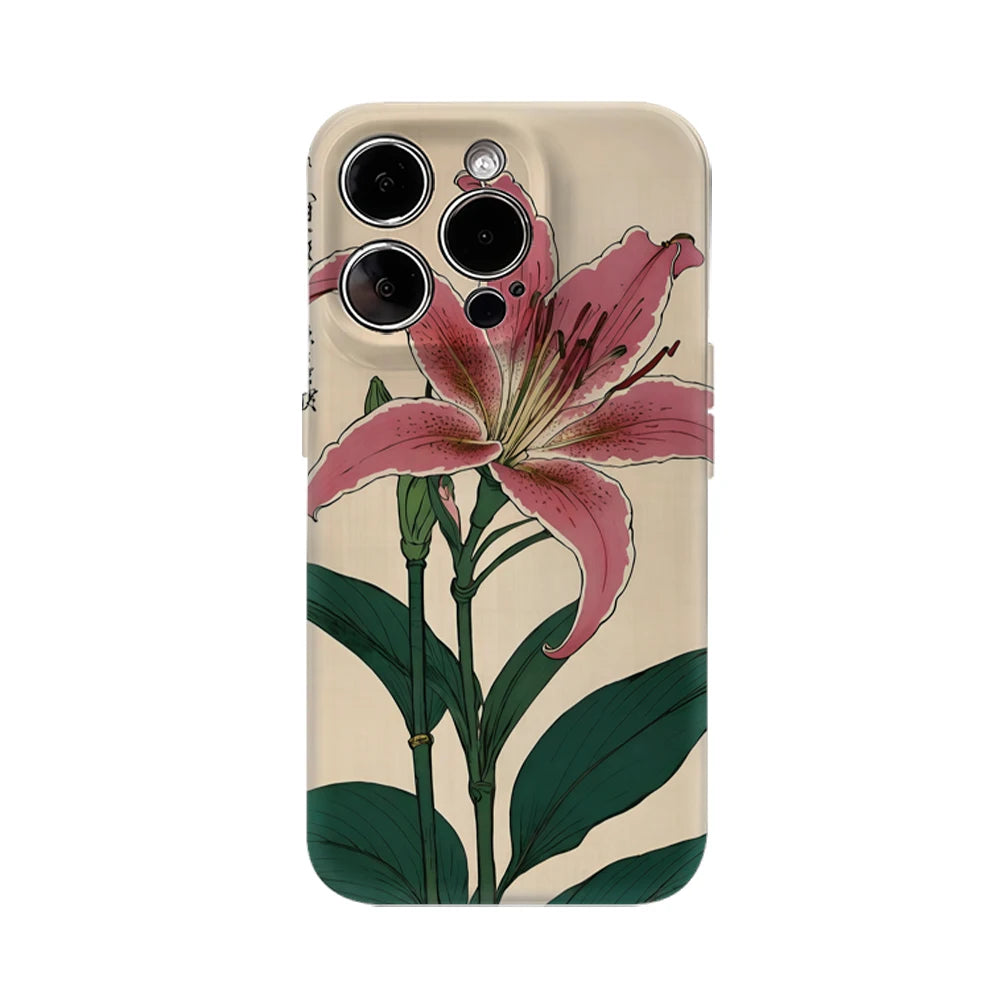 Oriental Lily Art IPhone17 Must-Haves Phone Case for IPhone 17 16 15 14 13 12 11 Pro Max Plus Double-layer Back Cover