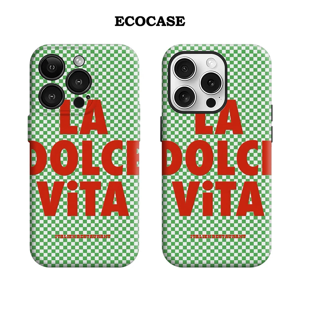 La Dolce Vita Italian IPhone17 Must-Haves Phone Case for IPhone 17 16 15 14 13 12 11 Pro Max Plus Double-layer Back Cover