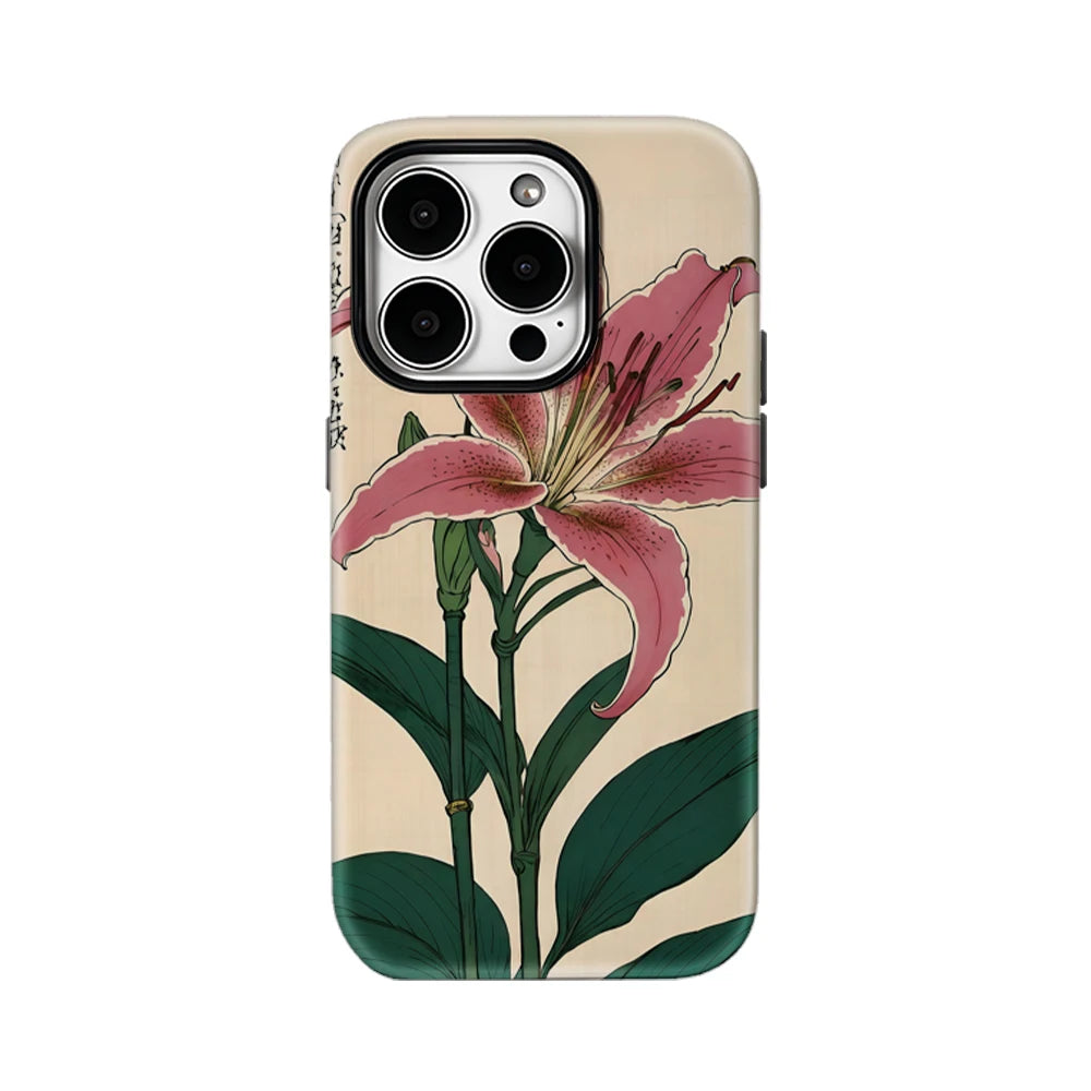 Oriental Lily Art IPhone17 Must-Haves Phone Case for IPhone 17 16 15 14 13 12 11 Pro Max Plus Double-layer Back Cover