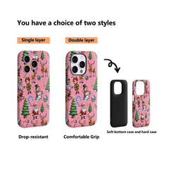 Festive Christmas IPhone17 Must-Haves Phone Case for IPhone 17 16 15 14 13 12 11 Pro Max Plus Double-layer Back Cover