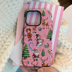 Festive Christmas IPhone17 Must-Haves Phone Case for IPhone 17 16 15 14 13 12 11 Pro Max Plus Double-layer Back Cover