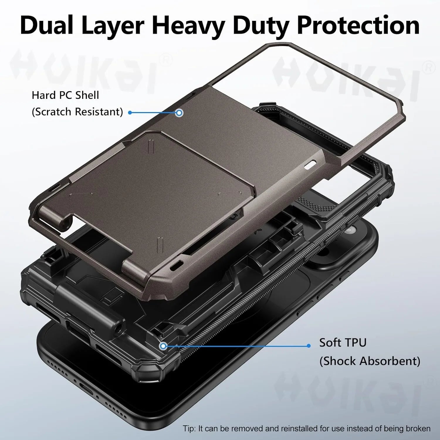 Card Holder Case For iPhone 17 Pro Max 16 15 Pro Max 14 13 12 11  Heavy Duty Wallet Hidden Flip Slot Protective Hard Back Covers