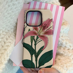 Oriental Lily Art IPhone17 Must-Haves Phone Case for IPhone 17 16 15 14 13 12 11 Pro Max Plus Double-layer Back Cover