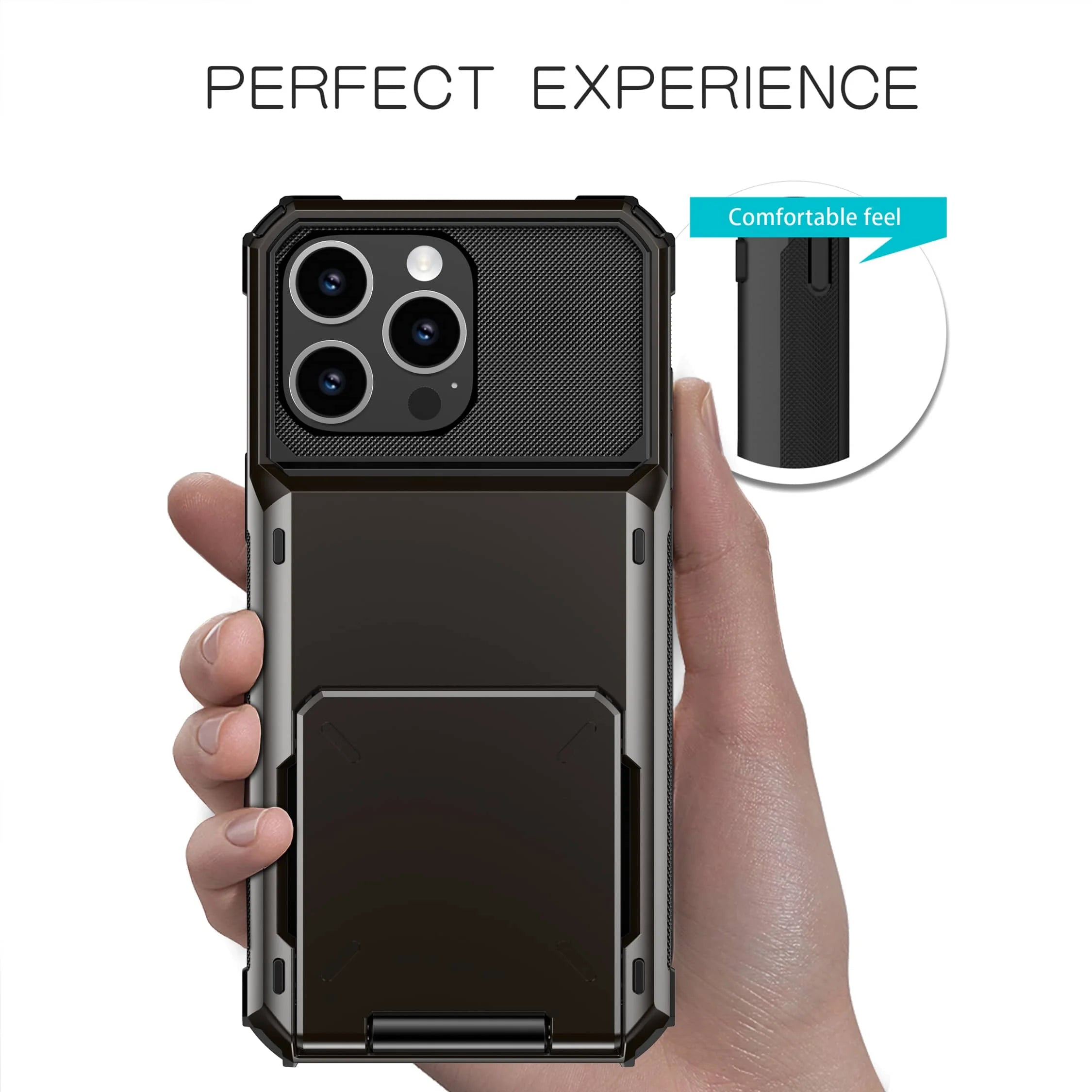 Card Slots Wallet Case For iPhone 17 16 Pro Max 16e iPhone Air Cover Shockproof with Slide Armor Wallet Card Slots Holder