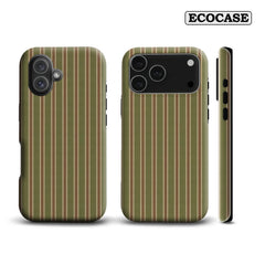 Vintage Green Stripes IPhone17 Must-Haves Phone Case for IPhone 17 16 15 14 13 12 11 Pro Max Plus Double-layer Back Cover