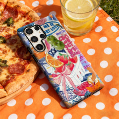 Fruits and Florals Phone Case for Samsung Galaxy S25 Ultra S24 S23 Ultra Plus Glossy Double-layer Back Cover