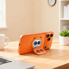 360° Rotating For Magsafe Fold Lazy Desktop Cute Panda Holder For iPhone 16 17 Pro Max Samsung Xioami Magnetic Ring Phone Holder