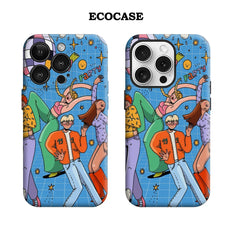 Retro Groovy Disco Party Illustration IPhone17 Must-Haves Phone Case for IPhone 17 16 15 14 Pro Max Plus Double-layer Back Cover