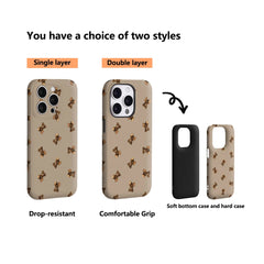 Tan Teddy Bear IPhone17 Must-Haves Phone Case for IPhone 17 16 15 14 13 12 Pro Max Plus Double-layer Back Cover
