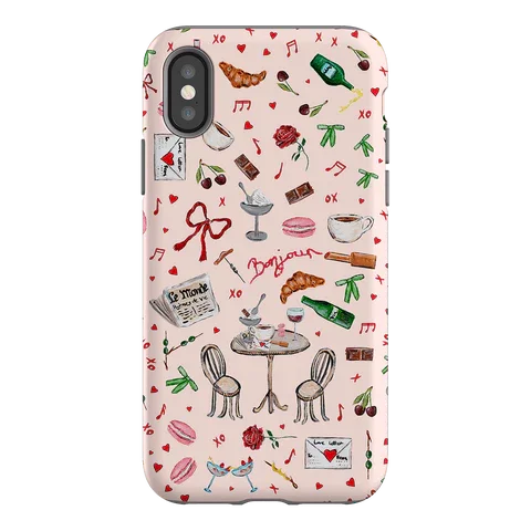 Bonjour Phone Case for iPhone 16 15 14 13 12 11 X XS XR XSMAX 7 8 Pro Max Plus Luxury Double-layer Back Cover