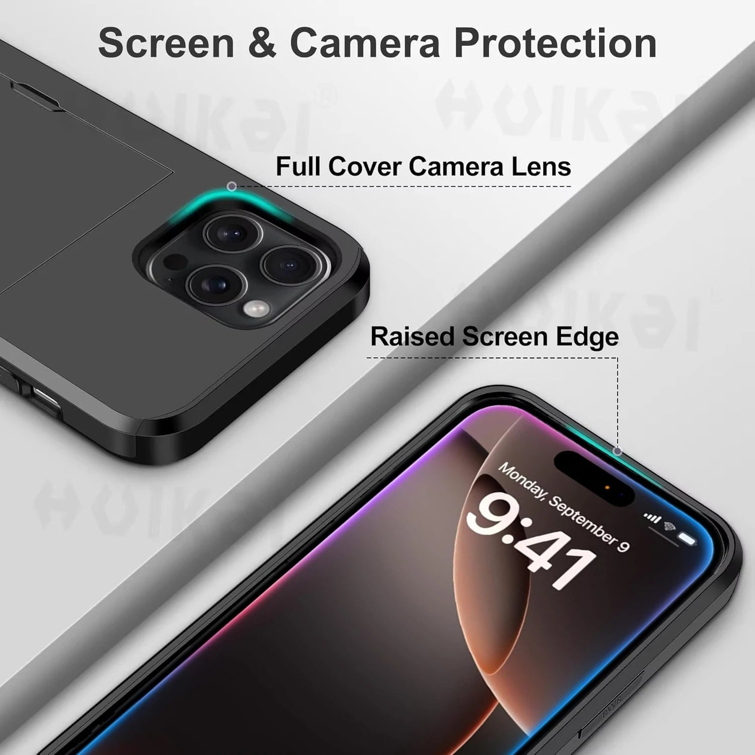 Case For iPhone 16 Pro Max 15 Plus 14 Pro Max 13 12 11 Wallet Card Holder Slide Slot Slim Hard PC Heavy Duty Protective Covers