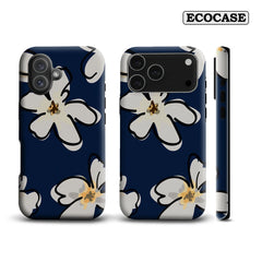 Navy Blue Floral IPhone17 Must-Haves Phone Case for IPhone 17 16 15 14 13 12 11 Pro Max Plus Double-layer Back Cover