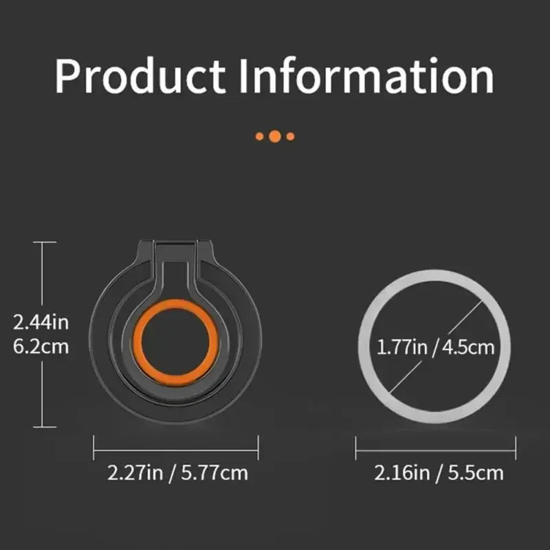 360 °  Rotating Magnetic Ring Buckle Phone Holder Fixed Strong Magnetic Adsorption Portable for iPhone 17 16 15 14