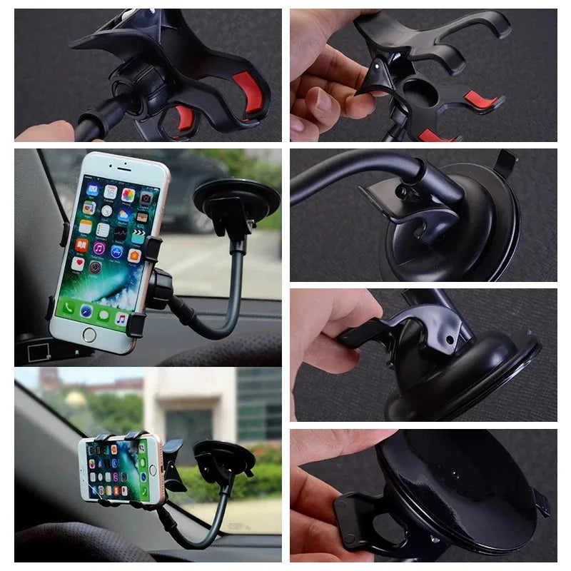 Car Phone Holder Universal 360 Degree Flexible Dashboard Windshield GPS Mount Desk Table Cell Mobile Phone Holder Stand