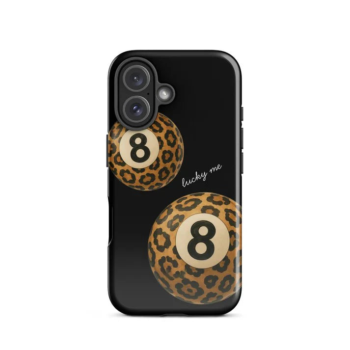 Luxury Leopard Number 8Phone Case for iPhone 16 15 14 13 12 11 X XS XR XSMAX 7 8 Pro Max Plus Luxury Double-layer Back Cover