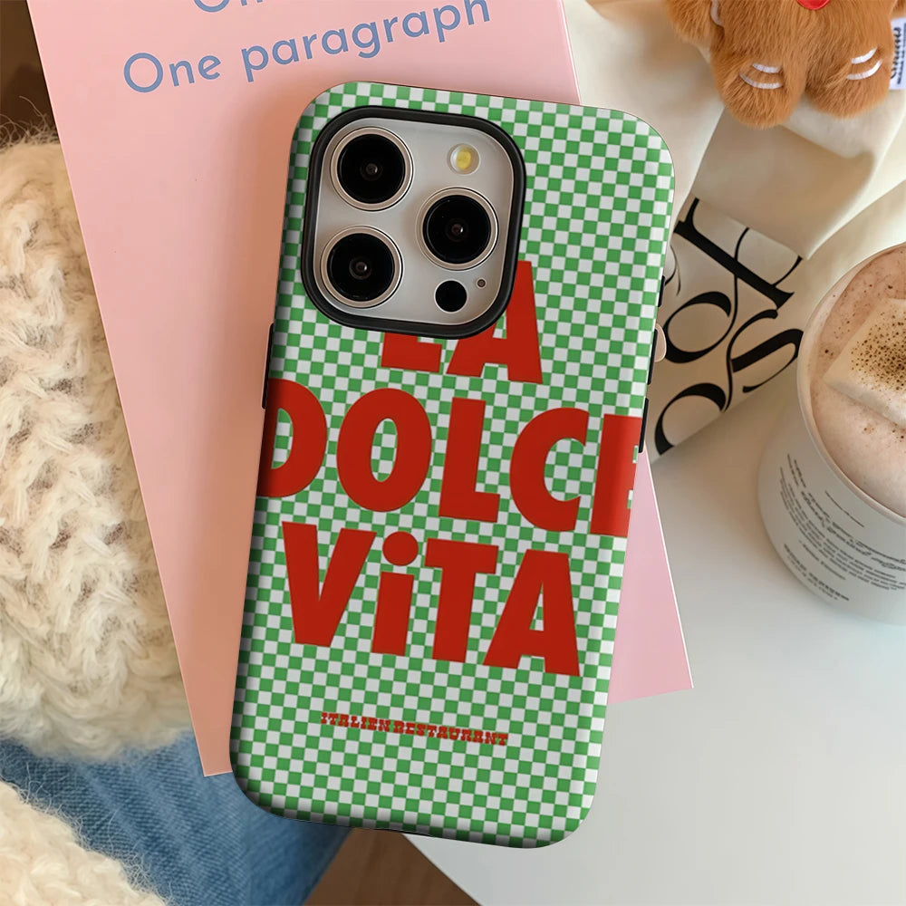 La Dolce Vita Italian IPhone17 Must-Haves Phone Case for IPhone 17 16 15 14 13 12 11 Pro Max Plus Double-layer Back Cover