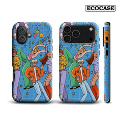 Retro Groovy Disco Party Illustration IPhone17 Must-Haves Phone Case for IPhone 17 16 15 14 Pro Max Plus Double-layer Back Cover