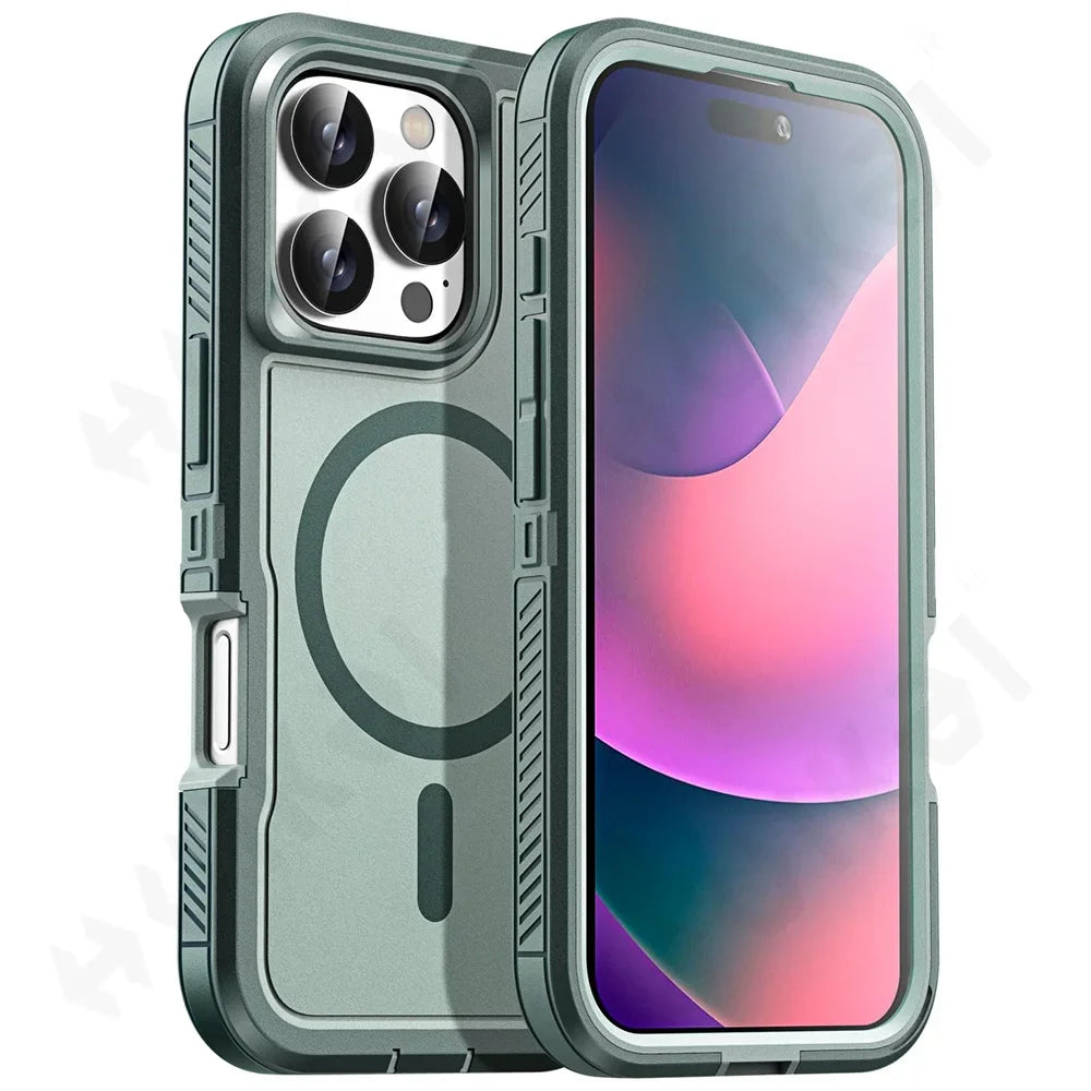 Case For iPhone 17 16 15 14 13 12 11 Pro XR Max Plus Heavy Duty Shockproof Anti-Scratch Rugged Protective with Kickstand Cover